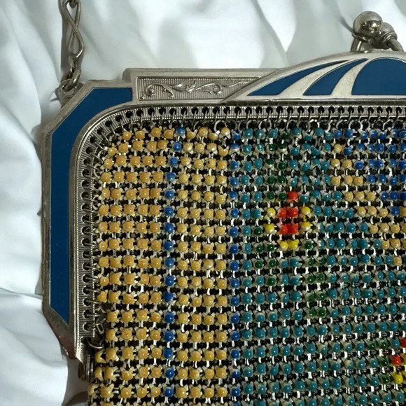 Antique 1920s WHITING & DAVIS BEADLITE Mesh Evening Bag, NEW IN ORIGINAL BOX - Picture 2 of 7